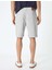 Kumaş Şort Bermuda Slim Fit Düğmeli Cepli Katlı Paça - Koton - 4SAM40064HW - Gri - 48 4