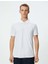 Polo Yaka Tişört Slim Fit Düğmeli Kısa Kollu - 4SAM10098MK - Koton - 4SAM10098MK - Beyaz - Xxl 3