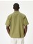 Yazlık Gömlek Kısa Kollu Klasik Yaka Düğmeli Pamuklu - Koton - 4SAM60034HW - Haki - S 2