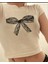 Dantel Ribbon Baskılı Crop Bluz 1