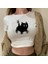 Y2K Black Cat Siyah Crop Bluz 1