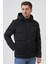 San Antonio 58167 Slim Fit Kapüşonlu Kaban Siyah 5