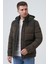 San Antonio 58167 Slim Fit Kapüşonlu Kaban Haki 2