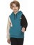 Kapüşonlu Parçalı 3 Ip Erkek Çocuk Sweatshirt Petrol 1