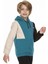 Kapüşonlu Parçalı 3 Ip Erkek Çocuk Sweatshirt Petrol 2