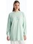 Modest Bisiklet Yaka Baskılı Kadın Sweatshirt Tunik 1