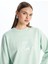 Modest Bisiklet Yaka Baskılı Kadın Sweatshirt Tunik 3
