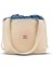 Nana Kanvas Tote Bag Omuz Çantası, Organik Keten Kumaş Kadın Omuz Çantası, Pamuk Kumaş Desenli Büzgülü Kadın Çantası, Özel Hasır Işleme Askılı Kadın Omuz Çantası 1