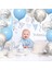 Gümüş Konfetili Şeffaf Balon Ve gümüş Mavi Balon Seti 20 Adet 3