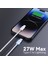 BX03CL 27W Type-C To Lightning iPhone Örgülü Data ve Şarj Kablosu Beyaz 1 Metre 4