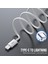 BX03CL 27W Type-C To Lightning iPhone Örgülü Data ve Şarj Kablosu Beyaz 1 Metre 5