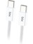 BX04CC Type-C To Type-C 60W Örgülü Şarj ve Data Kablosu 1 Metre Beyaz 1