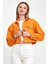 - Kadın Turuncu Crop Ceket 1