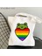 B3146 Kadın Alışveriş Çantası Gökkuşağı Gurur Kurbağa Baskılı Kawaii Çanta Harajuku Alışveriş Kanvas Alışveriş Çantası Kız Çanta Tote Omuz Bayan Çantası (Yurt Dışından) 2