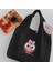 7OWL0010 Baykuş Kadın Harajuku Tarzı Alışveriş Çantaları Mektup Desen Serisi Omuz Çantası Moda Çanta Kanvas Tote Çanta Yüksek Kapasiteli Yeniden Kullanılabilir (Yurt Dışından) 5