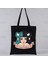 F Melanie Martinez Portals Şarkıcı Müzik Harajuku Alışveriş Siyah Çanta Kanvas Tote Çanta Anne Yeniden Kullanılabilir Bez Çanta Çanta Omuz Çantaları (Yurt Dışından) 4