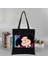 K Toda Mafalda Kawaii Karikatür Tuval Kadın Koleji Ulzzang Kore Siyah Büyük Kapasiteli Rahat Moda Omuz Çantaları (Yurt Dışından) 1