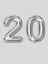 30 Yaş - 20 Yaş - 10 Yaş Gold ve Gümüş Gri Rakam Folyo Balon 2