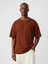 Erkek Kahverengi Cepli Everyday Soft Oversize T-Shirt 1