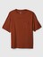 Erkek Kahverengi Cepli Everyday Soft Oversize T-Shirt 3