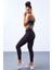 Siyah Yüksek Bel Toparlayıcı Slim Fit Dar Paça Kadın Tayt - 94568 1