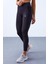 Siyah Yüksek Bel Toparlayıcı Slim Fit Dar Paça Kadın Tayt - 94568 2