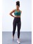 Siyah Yüksek Bel Toparlayıcı Slim Fit Dar Paça Kadın Tayt - 94568 3
