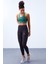 Siyah Yüksek Bel Toparlayıcı Slim Fit Dar Paça Kadın Tayt - 94568 5