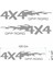4x4 Offroad Alevli Araba Sticker Sağ ve Sol Set 1