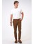 Back And Bond Camel Smart Fit Pamuklu Gofre Desenli Beli Lastikli Chino Pantolon 2