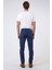 Lacivert Slim Fit 5 Cepli Pamuklu Denim Pantolon 5