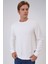 Back And Bond Beyaz Regular Fit Pamuklu Desenli Bisiklet Yaka Sweatshirt 1