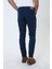 Lacivert Slim Fit 5 Cepli Armürlü Pamuklu Chino Pantolon 3