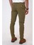 Yeşil Slim Fit Pamuklu Armürlü Chino Pantolon 3