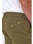 Yeşil Slim Fit Pamuklu Armürlü Chino Pantolon 4