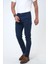 Back And Bond Lacivert Slim Fit Pamuklu Armürlü Chino Pantolon 2