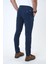 Back And Bond Lacivert Slim Fit Pamuklu Armürlü Chino Pantolon 4