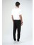 Siyah Regular Fit Pamuklu Beli Bağlamalı Jogger Pantolon 5