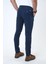 Lacivert Slim Fit Pamuklu Armürlü Chino Pantolon 4