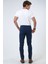 Lacivert Slim Fit Pamuklu Armürlü Chino Pantolon 5
