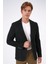 Siyah Slim Fit Mono Yaka Ceket 1