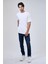 Beyaz Relaxed Fit %100 Pamuk Kısa Kollu Bisiklet Yaka Sweatshirt 5