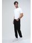 Siyah Slim Fit 5 Cepli Pamuklu Kanvas Pantolon 2