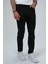 Siyah Slim Fit 5 Cepli Pamuklu Kanvas Pantolon 3