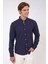 Lacivert Slim Fit %100 Pamuk Kolay Ütülenebilir Oxford Gömlek 1
