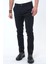 Siyah Slim Fit Pamuklu Armürlü Chino Pantolon 2