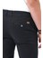 Siyah Slim Fit Pamuklu Armürlü Chino Pantolon 4