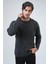 Antrasit Regular Fit Bisiklet Yaka Triko Kazak 2