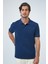 Lacivert Relaxed Fit Pamuk Polo Yaka Tişört 1