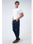 Lacivert Slim Fit 5 Cepli Pamuklu Kanvas Pantolon 2